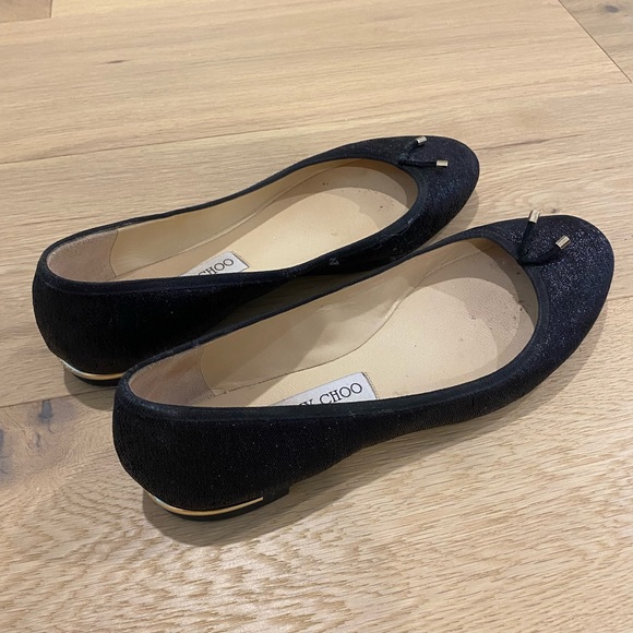 Black Jimmy Choo Flats size 39.5 - Picture 3 of 7